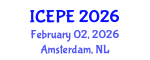 International Conference on Electrical and Power Engineering (ICEPE) February 02, 2026 - Amsterdam, Netherlands International Conference on Electrical and Power Engineering (ICEPE) February 02, 2026 - Amsterdam, Netherlands