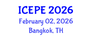 International Conference on Electrical and Power Engineering (ICEPE) February 02, 2026 - Bangkok, Thailand International Conference on Electrical and Power Engineering (ICEPE) February 02, 2026 - Bangkok, Thailand
