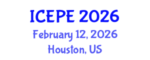 International Conference on Electrical and Power Engineering (ICEPE) February 12, 2026 - Houston, United States International Conference on Electrical and Power Engineering (ICEPE) February 12, 2026 - Houston, United States