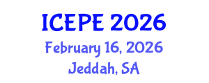 International Conference on Electrical and Power Engineering (ICEPE) February 16, 2026 - Jeddah, Saudi Arabia International Conference on Electrical and Power Engineering (ICEPE) February 16, 2026 - Jeddah, Saudi Arabia