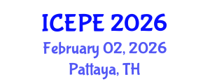 International Conference on Electrical and Power Engineering (ICEPE) February 02, 2026 - Pattaya, Thailand International Conference on Electrical and Power Engineering (ICEPE) February 02, 2026 - Pattaya, Thailand