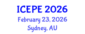International Conference on Electrical and Power Engineering (ICEPE) February 23, 2026 - Sydney, Australia International Conference on Electrical and Power Engineering (ICEPE) February 23, 2026 - Sydney, Australia