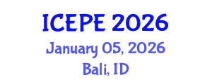 International Conference on Electrical and Power Engineering (ICEPE) January 05, 2026 - Bali, Indonesia International Conference on Electrical and Power Engineering (ICEPE) January 05, 2026 - Bali, Indonesia