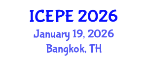 International Conference on Electrical and Power Engineering (ICEPE) January 19, 2026 - Bangkok, Thailand International Conference on Electrical and Power Engineering (ICEPE) January 19, 2026 - Bangkok, Thailand