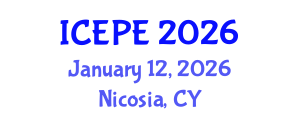 International Conference on Electrical and Power Engineering (ICEPE) January 12, 2026 - Nicosia, Cyprus International Conference on Electrical and Power Engineering (ICEPE) January 12, 2026 - Nicosia, Cyprus