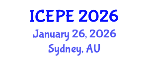 International Conference on Electrical and Power Engineering (ICEPE) January 26, 2026 - Sydney, Australia International Conference on Electrical and Power Engineering (ICEPE) January 26, 2026 - Sydney, Australia