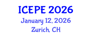 International Conference on Electrical and Power Engineering (ICEPE) January 12, 2026 - Zurich, Switzerland International Conference on Electrical and Power Engineering (ICEPE) January 12, 2026 - Zurich, Switzerland