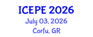 International Conference on Electrical and Power Engineering (ICEPE) July 03, 2026 - Corfu, Greece International Conference on Electrical and Power Engineering (ICEPE) July 03, 2026 - Corfu, Greece