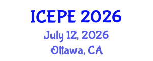 International Conference on Electrical and Power Engineering (ICEPE) July 12, 2026 - Ottawa, Canada