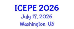 International Conference on Electrical and Power Engineering (ICEPE) July 17, 2026 - Washington, United States International Conference on Electrical and Power Engineering (ICEPE) July 17, 2026 - Washington, United States