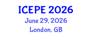 International Conference on Electrical and Power Engineering (ICEPE) June 29, 2026 - London, United Kingdom International Conference on Electrical and Power Engineering (ICEPE) June 29, 2026 - London, United Kingdom