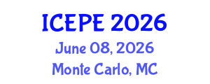 International Conference on Electrical and Power Engineering (ICEPE) June 08, 2026 - Monte Carlo, Monaco International Conference on Electrical and Power Engineering (ICEPE) June 08, 2026 - Monte Carlo, Monaco