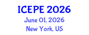 International Conference on Electrical and Power Engineering (ICEPE) June 01, 2026 - New York, United States International Conference on Electrical and Power Engineering (ICEPE) June 01, 2026 - New York, United States