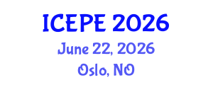 International Conference on Electrical and Power Engineering (ICEPE) June 22, 2026 - Oslo, Norway International Conference on Electrical and Power Engineering (ICEPE) June 22, 2026 - Oslo, Norway