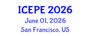 International Conference on Electrical and Power Engineering (ICEPE) June 01, 2026 - San Francisco, United States International Conference on Electrical and Power Engineering (ICEPE) June 01, 2026 - San Francisco, United States