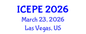 International Conference on Electrical and Power Engineering (ICEPE) March 23, 2026 - Las Vegas, United States International Conference on Electrical and Power Engineering (ICEPE) March 23, 2026 - Las Vegas, United States