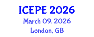 International Conference on Electrical and Power Engineering (ICEPE) March 09, 2026 - London, United Kingdom International Conference on Electrical and Power Engineering (ICEPE) March 09, 2026 - London, United Kingdom