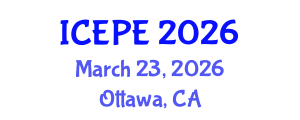 International Conference on Electrical and Power Engineering (ICEPE) March 23, 2026 - Ottawa, Canada