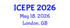 International Conference on Electrical and Power Engineering (ICEPE) May 18, 2026 - London, United Kingdom International Conference on Electrical and Power Engineering (ICEPE) May 18, 2026 - London, United Kingdom