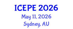 International Conference on Electrical and Power Engineering (ICEPE) May 11, 2026 - Sydney, Australia International Conference on Electrical and Power Engineering (ICEPE) May 11, 2026 - Sydney, Australia