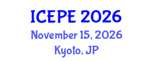 International Conference on Electrical and Power Engineering (ICEPE) November 15, 2026 - Kyoto, Japan International Conference on Electrical and Power Engineering (ICEPE) November 15, 2026 - Kyoto, Japan