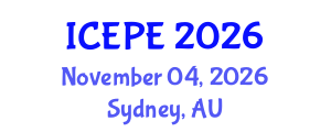 International Conference on Electrical and Power Engineering (ICEPE) November 04, 2026 - Sydney, Australia International Conference on Electrical and Power Engineering (ICEPE) November 04, 2026 - Sydney, Australia