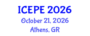 International Conference on Electrical and Power Engineering (ICEPE) October 21, 2026 - Athens, Greece