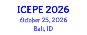 International Conference on Electrical and Power Engineering (ICEPE) October 25, 2026 - Bali, Indonesia