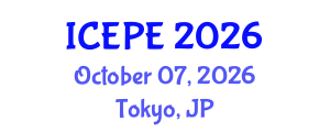 International Conference on Electrical and Power Engineering (ICEPE) October 07, 2026 - Tokyo, Japan International Conference on Electrical and Power Engineering (ICEPE) October 07, 2026 - Tokyo, Japan