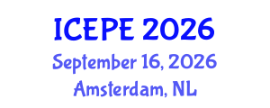 International Conference on Electrical and Power Engineering (ICEPE) September 16, 2026 - Amsterdam, Netherlands International Conference on Electrical and Power Engineering (ICEPE) September 16, 2026 - Amsterdam, Netherlands