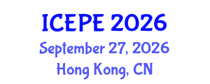 International Conference on Electrical and Power Engineering (ICEPE) September 27, 2026 - Hong Kong, China International Conference on Electrical and Power Engineering (ICEPE) September 27, 2026 - Hong Kong, China