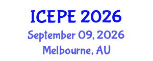 International Conference on Electrical and Power Engineering (ICEPE) September 09, 2026 - Melbourne, Australia International Conference on Electrical and Power Engineering (ICEPE) September 09, 2026 - Melbourne, Australia
