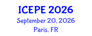 International Conference on Electrical and Power Engineering (ICEPE) September 20, 2026 - Paris, France International Conference on Electrical and Power Engineering (ICEPE) September 20, 2026 - Paris, France