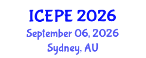 International Conference on Electrical and Power Engineering (ICEPE) September 06, 2026 - Sydney, Australia International Conference on Electrical and Power Engineering (ICEPE) September 06, 2026 - Sydney, Australia
