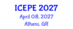 International Conference on Electrical and Power Engineering (ICEPE) April 08, 2027 - Athens, Greece International Conference on Electrical and Power Engineering (ICEPE) April 08, 2027 - Athens, Greece