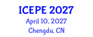 International Conference on Electrical and Power Engineering (ICEPE) April 10, 2027 - Chengdu, China International Conference on Electrical and Power Engineering (ICEPE) April 10, 2027 - Chengdu, China