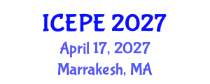 International Conference on Electrical and Power Engineering (ICEPE) April 17, 2027 - Marrakesh, Morocco International Conference on Electrical and Power Engineering (ICEPE) April 17, 2027 - Marrakesh, Morocco