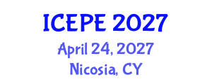International Conference on Electrical and Power Engineering (ICEPE) April 24, 2027 - Nicosia, Cyprus International Conference on Electrical and Power Engineering (ICEPE) April 24, 2027 - Nicosia, Cyprus