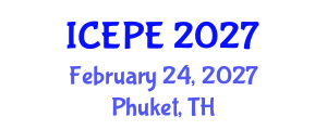 International Conference on Electrical and Power Engineering (ICEPE) February 24, 2027 - Phuket, Thailand International Conference on Electrical and Power Engineering (ICEPE) February 24, 2027 - Phuket, Thailand