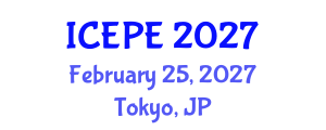 International Conference on Electrical and Power Engineering (ICEPE) February 25, 2027 - Tokyo, Japan International Conference on Electrical and Power Engineering (ICEPE) February 25, 2027 - Tokyo, Japan
