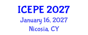 International Conference on Electrical and Power Engineering (ICEPE) January 16, 2027 - Nicosia, Cyprus International Conference on Electrical and Power Engineering (ICEPE) January 16, 2027 - Nicosia, Cyprus