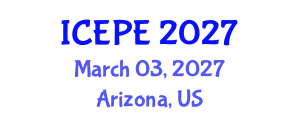 International Conference on Electrical and Power Engineering (ICEPE) March 03, 2027 - Arizona, United States International Conference on Electrical and Power Engineering (ICEPE) March 03, 2027 - Arizona, United States