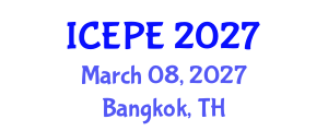 International Conference on Electrical and Power Engineering (ICEPE) March 08, 2027 - Bangkok, Thailand International Conference on Electrical and Power Engineering (ICEPE) March 08, 2027 - Bangkok, Thailand