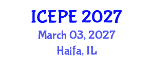 International Conference on Electrical and Power Engineering (ICEPE) March 03, 2027 - Haifa, Israel International Conference on Electrical and Power Engineering (ICEPE) March 03, 2027 - Haifa, Israel