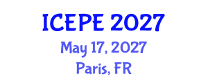 International Conference on Electrical and Power Engineering (ICEPE) May 17, 2027 - Paris, France International Conference on Electrical and Power Engineering (ICEPE) May 17, 2027 - Paris, France