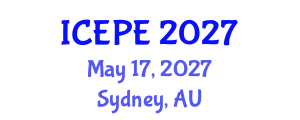 International Conference on Electrical and Power Engineering (ICEPE) May 17, 2027 - Sydney, Australia International Conference on Electrical and Power Engineering (ICEPE) May 17, 2027 - Sydney, Australia
