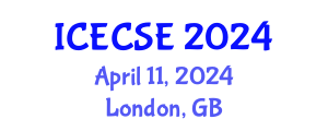 International Conference on Electrical, Computer and Systems Engineering (ICECSE) April 11, 2024 - London, United Kingdom