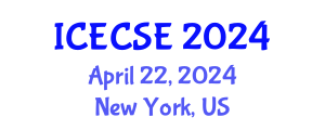 International Conference on Electrical, Computer and Systems Engineering (ICECSE) April 22, 2024 - New York, United States