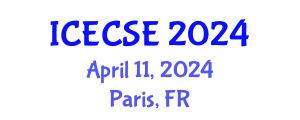 International Conference on Electrical, Computer and Systems Engineering (ICECSE) April 11, 2024 - Paris, France