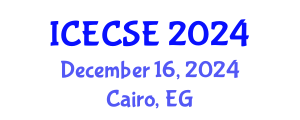 International Conference on Electrical, Computer and Systems Engineering (ICECSE) December 16, 2024 - Cairo, Egypt